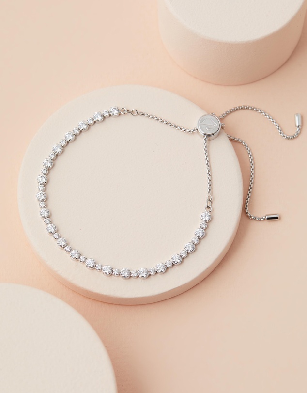 Swarovski - Matrix bracelet, Round cut, White