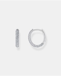 THOMAS SABO - Hoop earrings with white zirconia pave