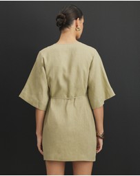 AERE - Sloane Mini Wrap Dress