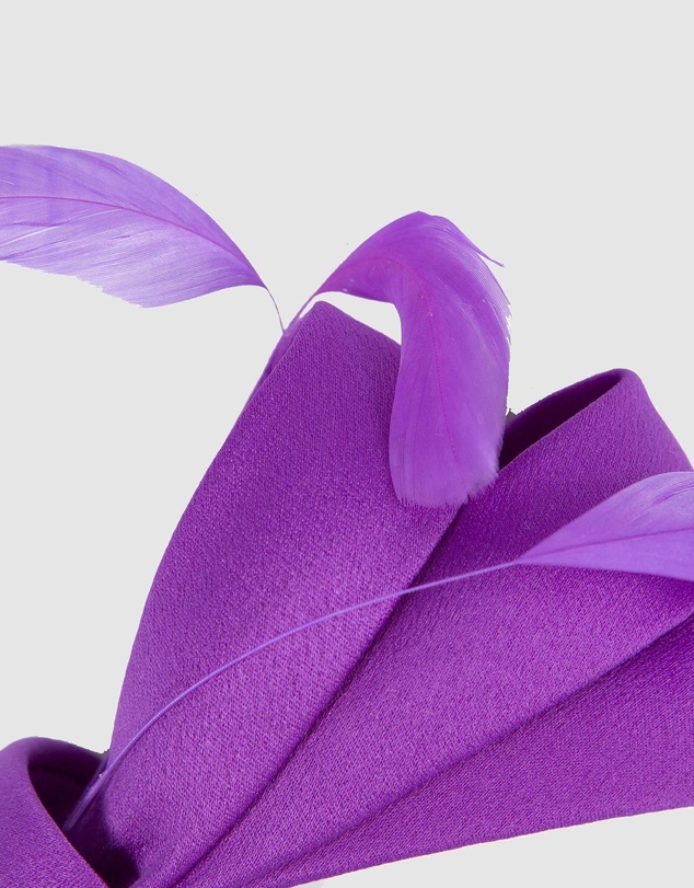 Max Alexander - Large Purple Satin Bow Racing Fascinator
