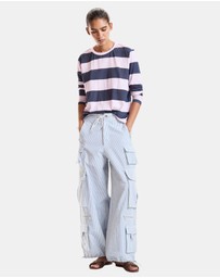 Cynthia Rowley - Seersucker Madras Cargo Pants