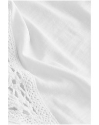 NEXT - Short Sleeve Lace V-Neck Bubblehem 100% Cotton Top