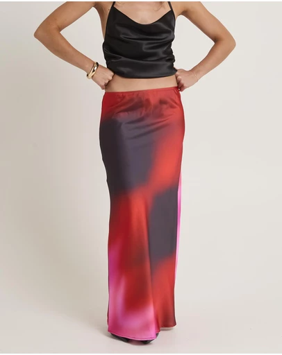Alice In The Eve - Vila Ombre Slip Maxi Skirt