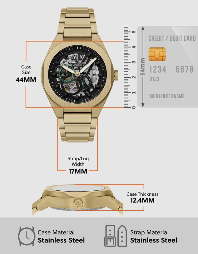 Armani Exchange - Gold Tone Chronograph Watch