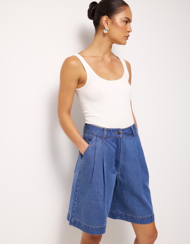 AERE - Cleo Denim Shorts