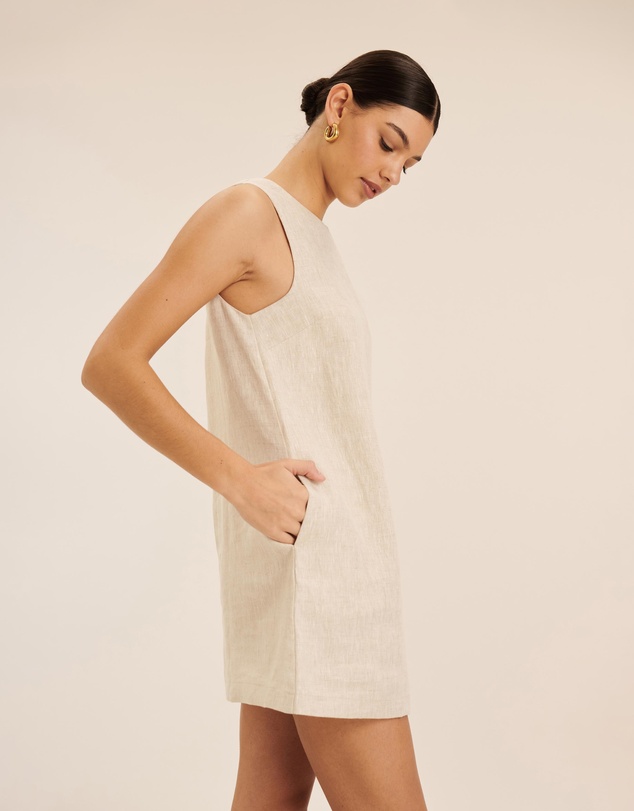 AERE - Linen Mini Shift Dress