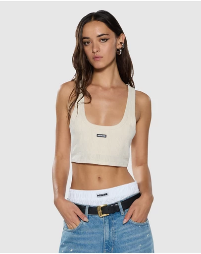 Ksubi - Sott Origin Crop Tank Cream