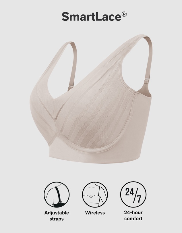 Leonisa - Daily Side & Back Smoothing V Neck Wirefree Bra
