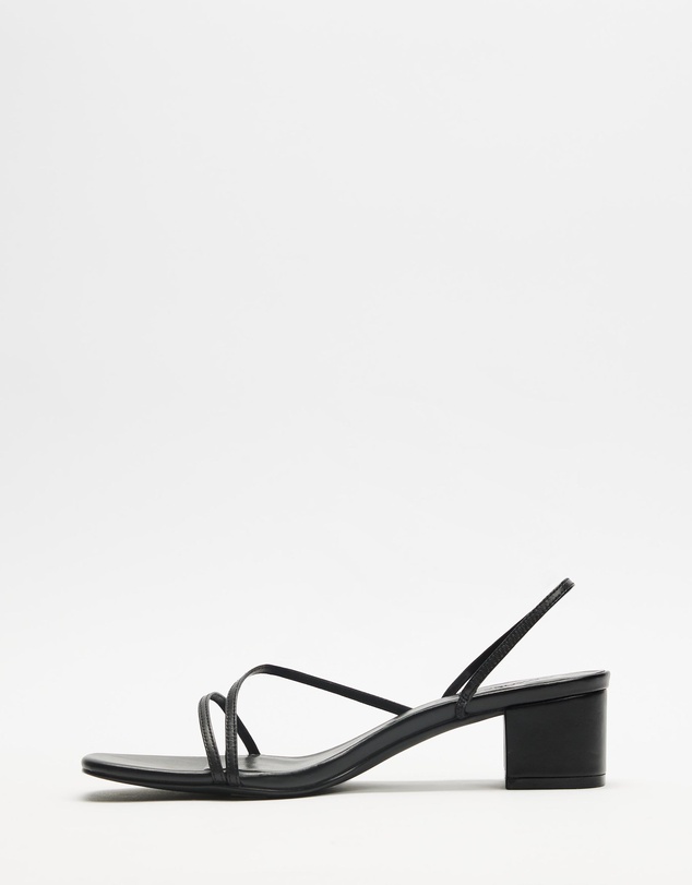 Atmos&Here - Dahlia Leather Strappy Block Heels