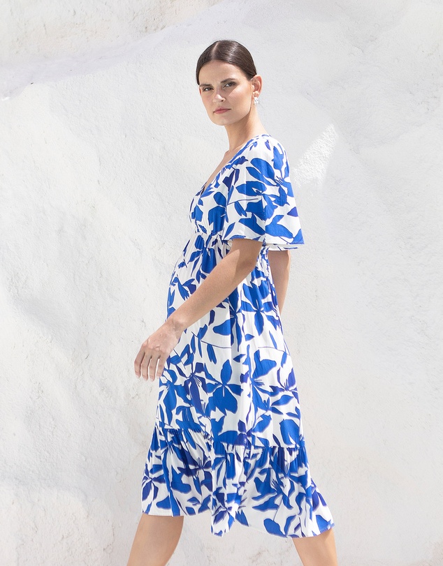 Soon Maternity - Anika Midi Feeding Dress