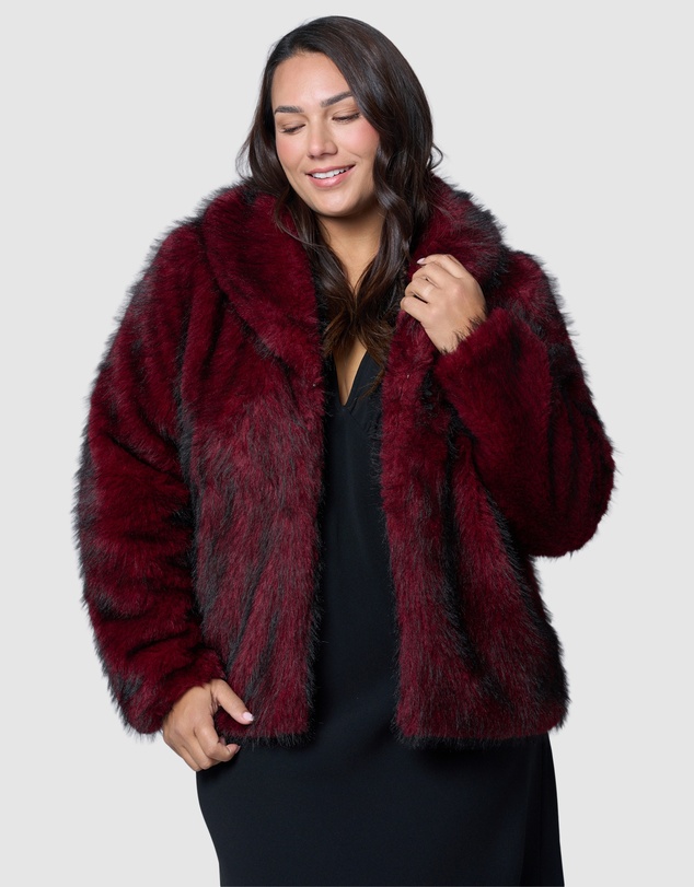 Pink Dusk by Curve Project - Hot Pursuit Fur Coat