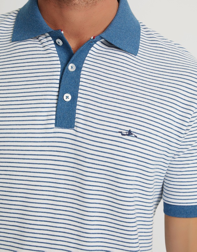 Oxford - Mack Striped Organic Cotton Polo