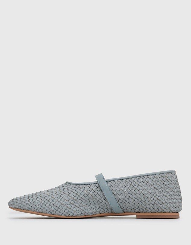Betts - Gracie Leather Woven Ballet Flats