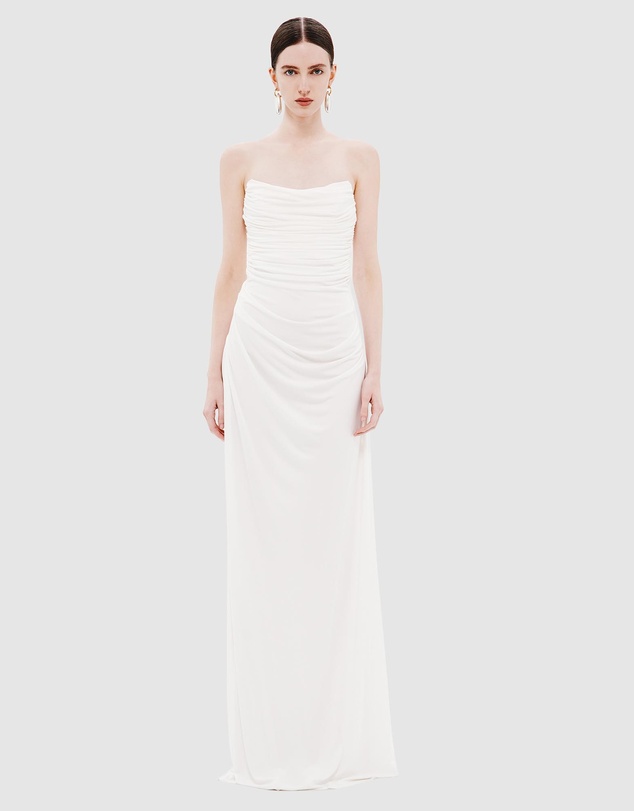 MISHA - The Dry Jersey Draped Maxi Dress