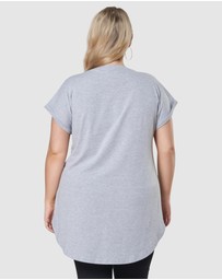 Indigo Tonic - Jacinta Longline V Neck Tee
