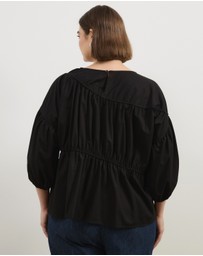 Atmos&Here Curvy - Cressida Cotton Smock Top