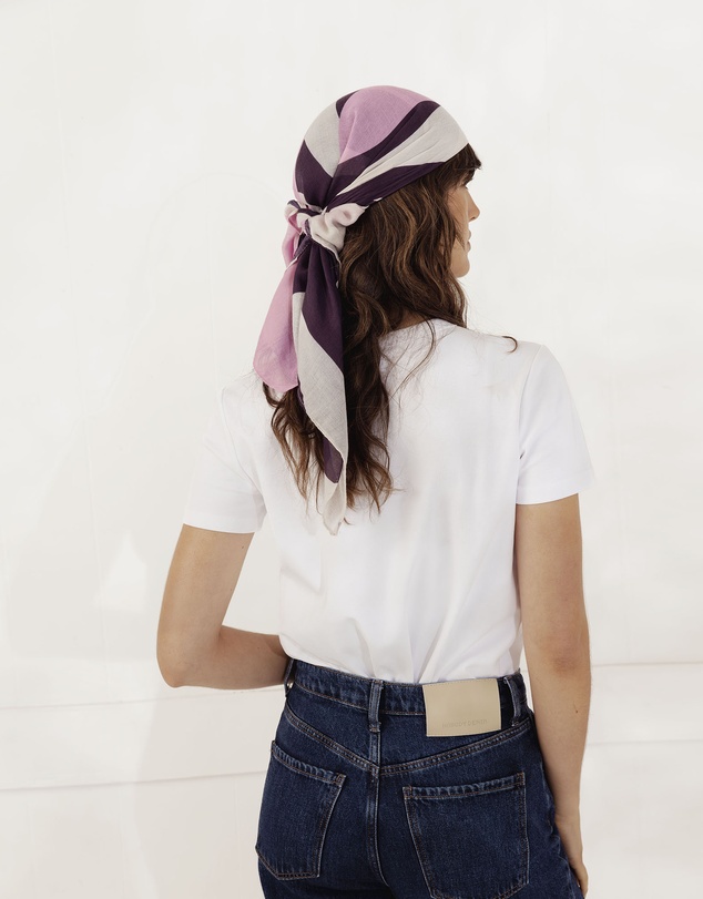 Morgan & Taylor - Fern Large Scarf in Purple & Pink