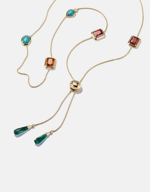 THOMAS SABO - THOMAS SABO Y Necklace with Multi-coloured Stones