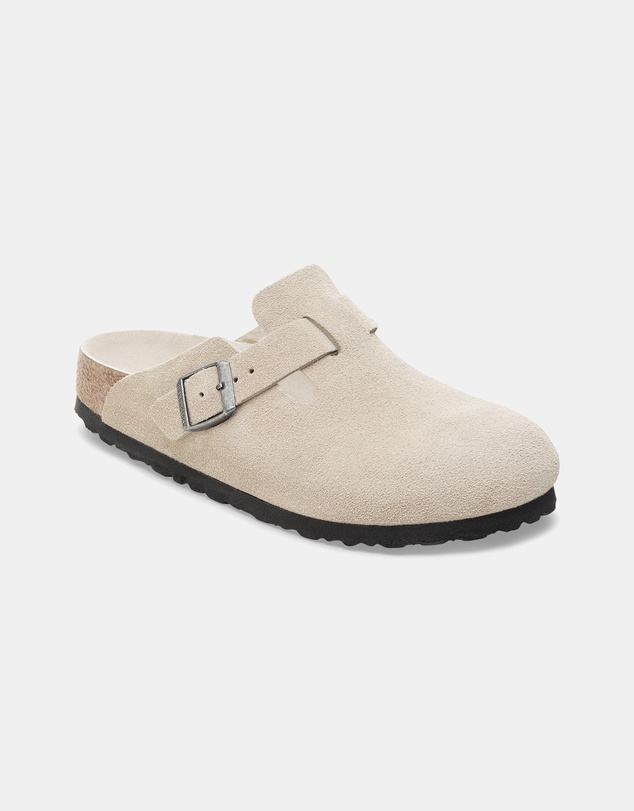 Birkenstock - Boston SFB Tonal Footbed Suede Leather Regular - Women's
