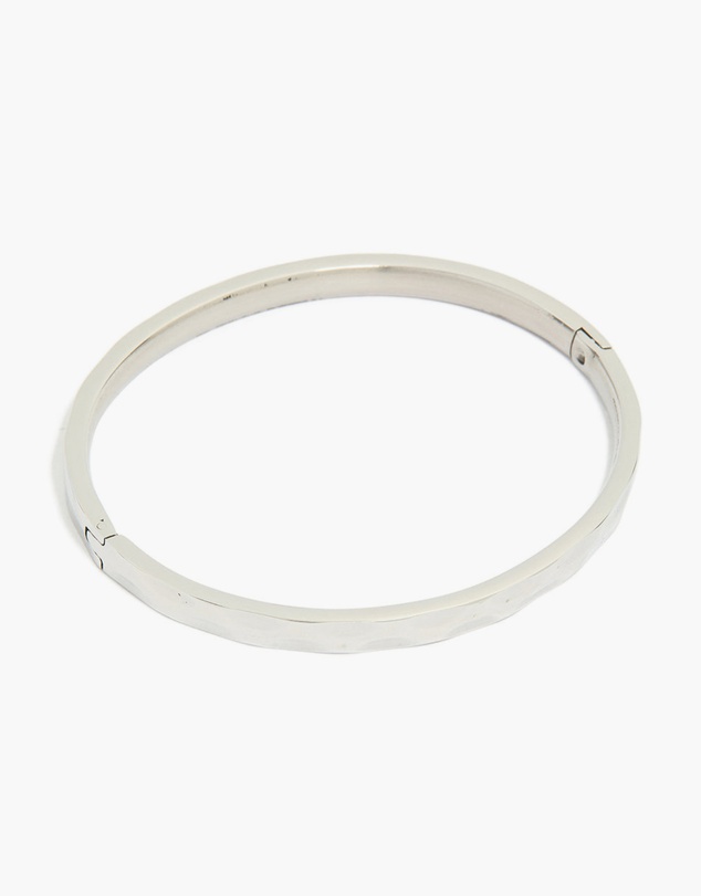 Lovisa - Waterproof Stainless Steel Hammered Hinged Bangle