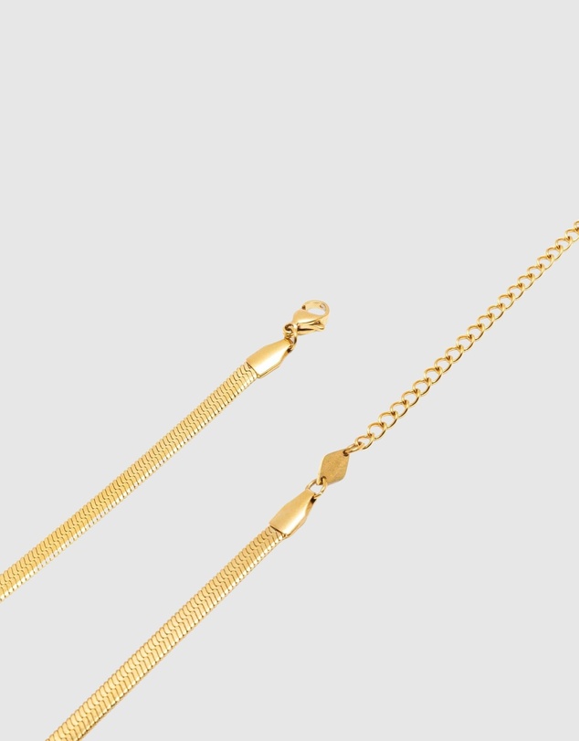 Nialaya Jewellery - Snake Chain Necklace in Gold
