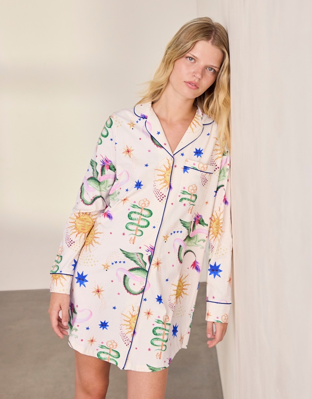 Chelsea Peers - Organic Cotton Dragon Hero Nightshirt