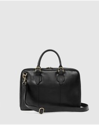 Republic of Florence - The Madrid Matt Black Briefcase