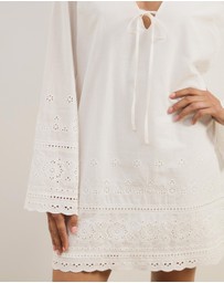 Atmos&Here - Alani Broderie LS Mini Dress