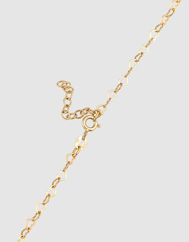 Elli Jewelry - Heart Link Body Chain in Gold-Plated 925 Silver