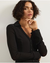 Atmos&Here - Willa Long Sleeve Mesh Shirt