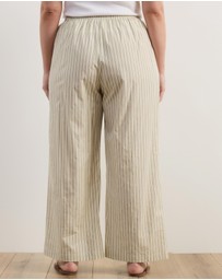 Atmos&Here Curvy - Elis Cotton Pants With Drawstring Detail At Waist