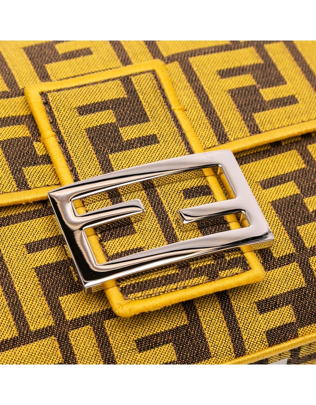 Pre-Loved by Azura Reborn - Pre-Loved fendi Patterned Textile Shoulder Bag with Adjustable Strap and Clasp Closure