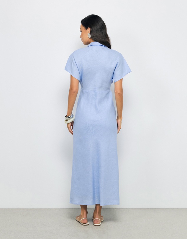 AERE - Evelina Linen Midi Dress