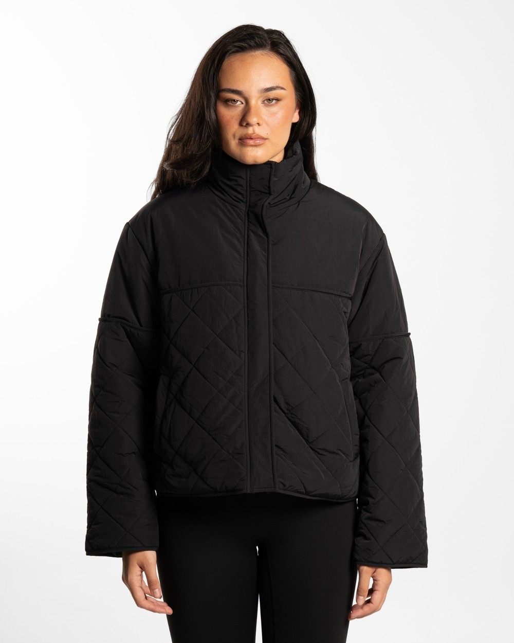 Active Basics - Quilted Puffer - Onyx - Puffer Jackets (Onyx) Quilted Puffer - Onyx