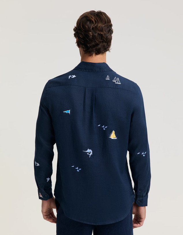 Sportscraft - Halyard Long Sleeve Linen Shirt