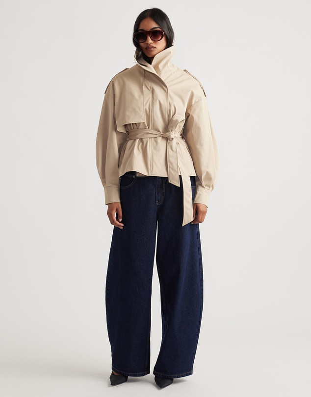 Decjuba - Lila Cropped Trench Coat