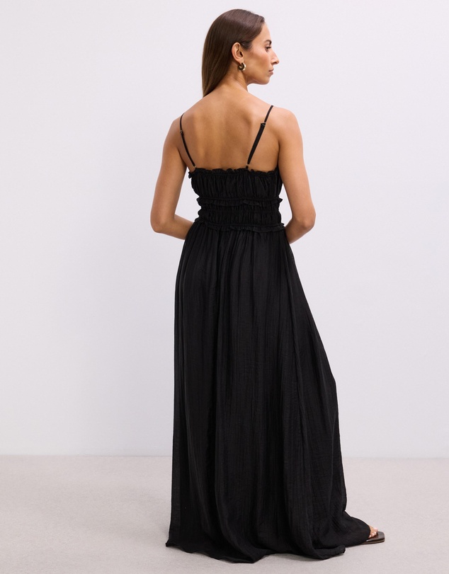 The Fated - Lila Shirred Maxi Dress