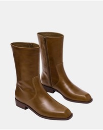 Steve Madden - Bretton Olive Leather Boots