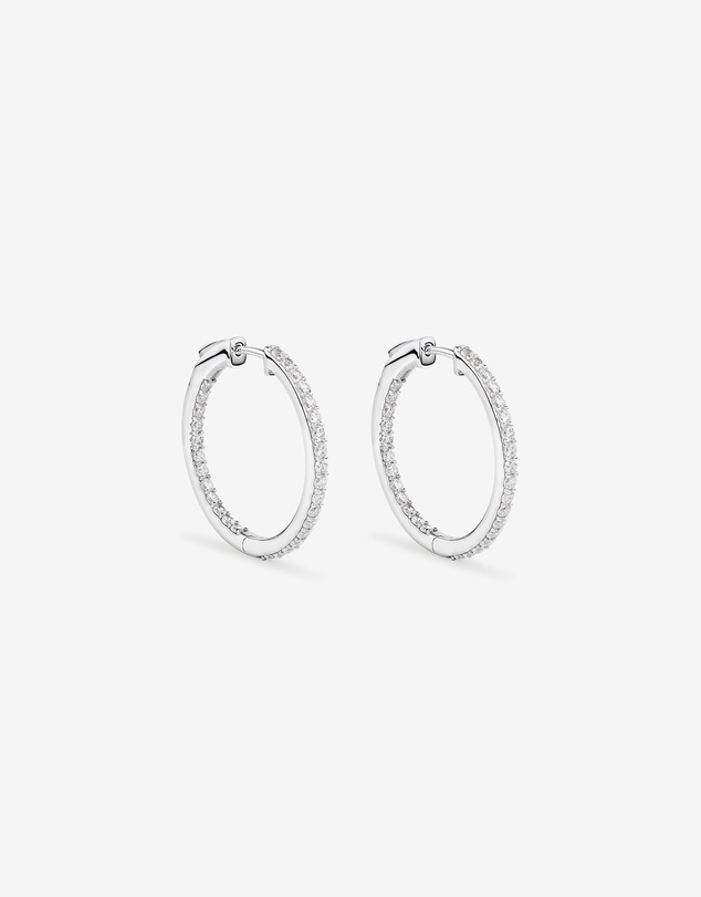 Michael Hill - 30mm Cubic Zirconia Huggie Hoop Earrings in Sterling Silver