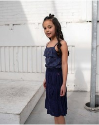 Quapi - Fully Embroidered Midi Skirt Fila - Kids-Teens