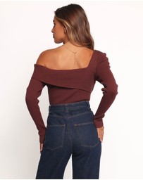 Petal & Pup - Aleena Knit Top - Chocolate Brown