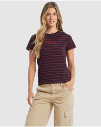 GUESS Jeans - GUESS JEANS Short Sleeve Crew Neck Striped Tee