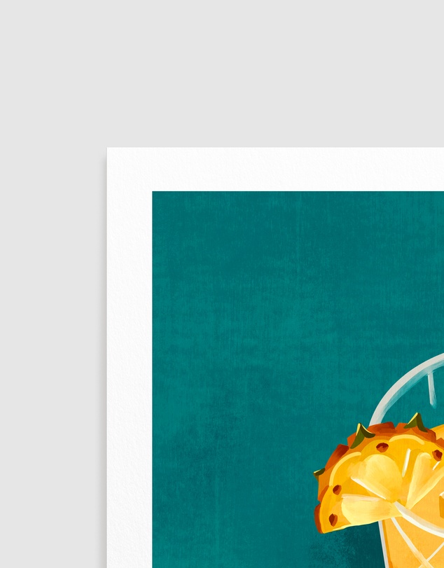 Olive et Oriel - Rum Away Beach Bar Cocktail Art by The Whiskey Ginger Art Print