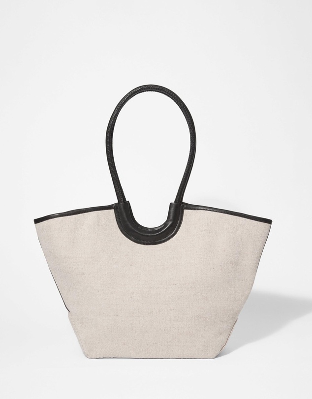 & Other Stories - Leather-Detailed Straw Tote Bag