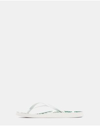 Vionic - Noosa Print Toe Post Sandal - Palm White