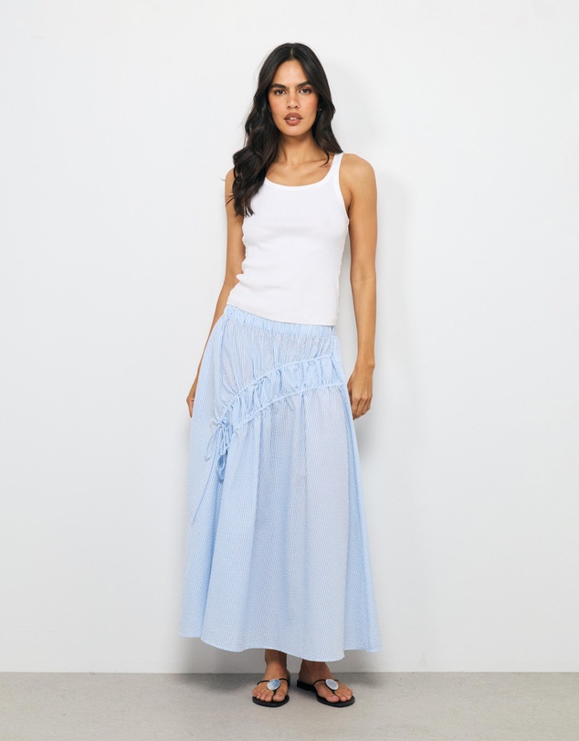 AERE - Dixie Ruched Maxi Skirt