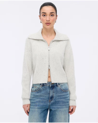 Minima Esenciales - Niles Merino Wool Zip Cardigan