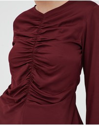 Third Form - Allure Gathered Long Sleeve Top