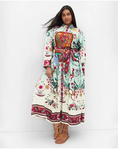 City Chic - Ezra Print Maxi Dress