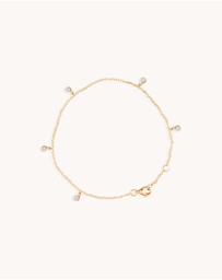 Bianc - Scattered CZ Bezel Drop Bracelet
